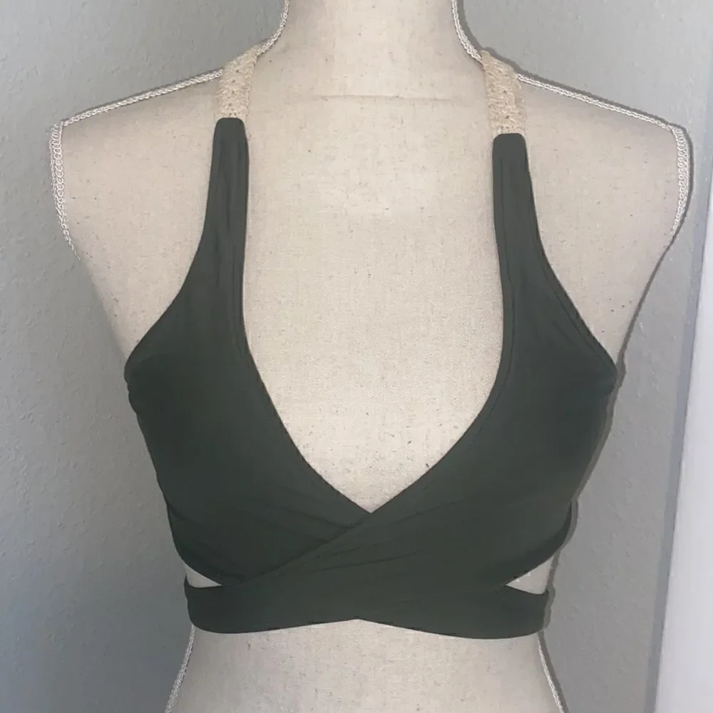 L*space fern Joey crochet wrap top